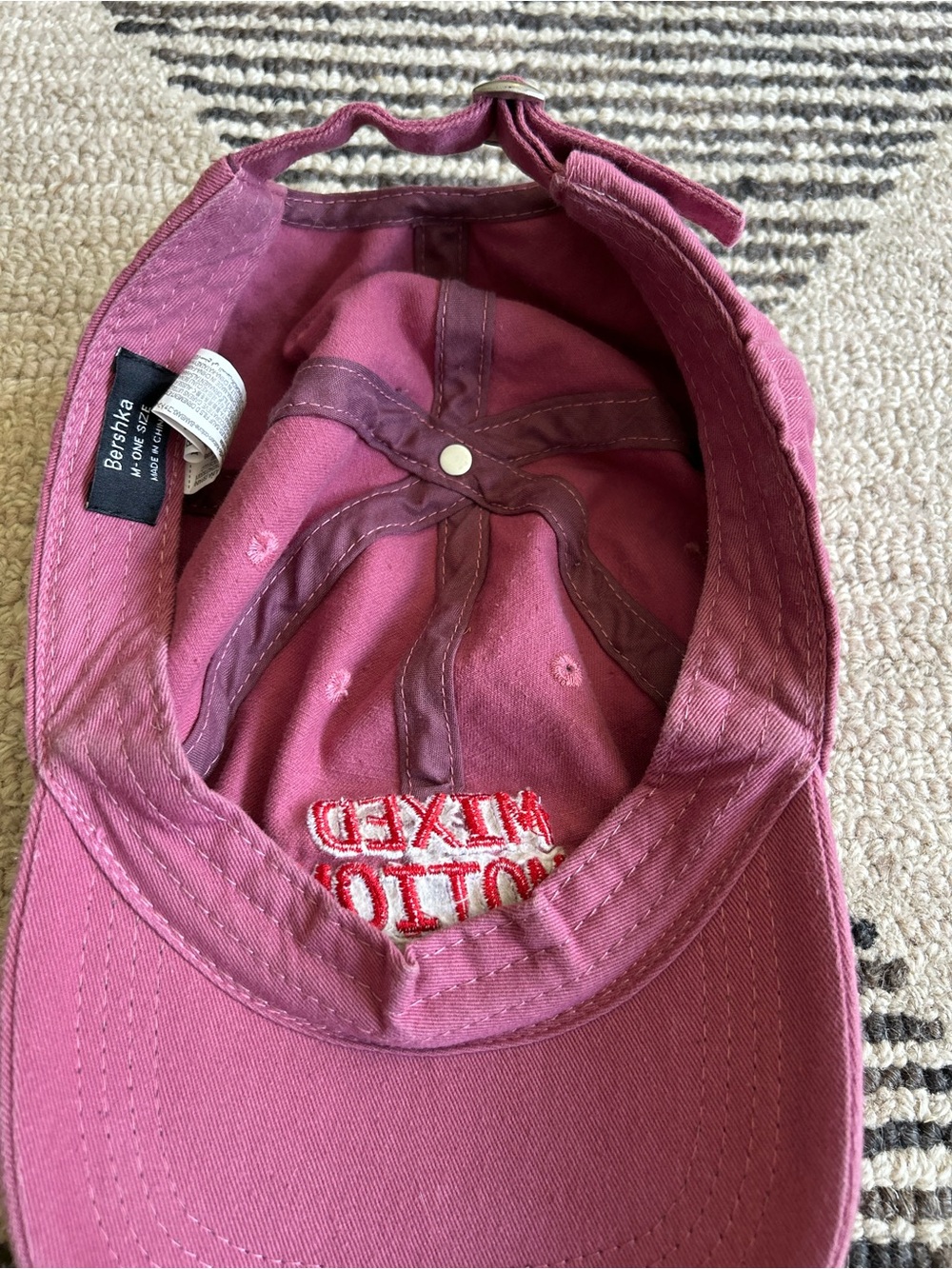 Bershka "Mixed Emotions Club" Embroidered Baseball Cap - Picture 3 of 6